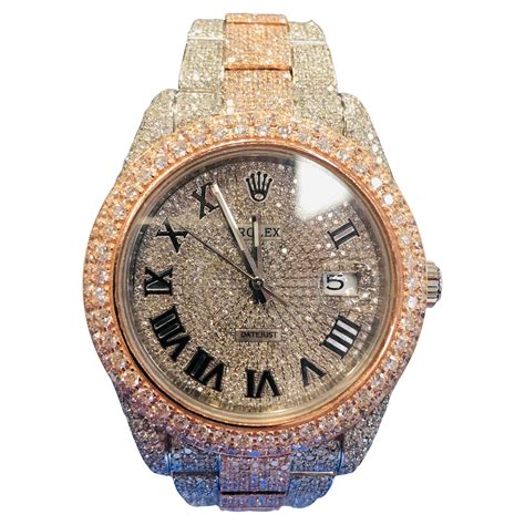 cheap fully iced out replica watches|iced out rolex bezel.